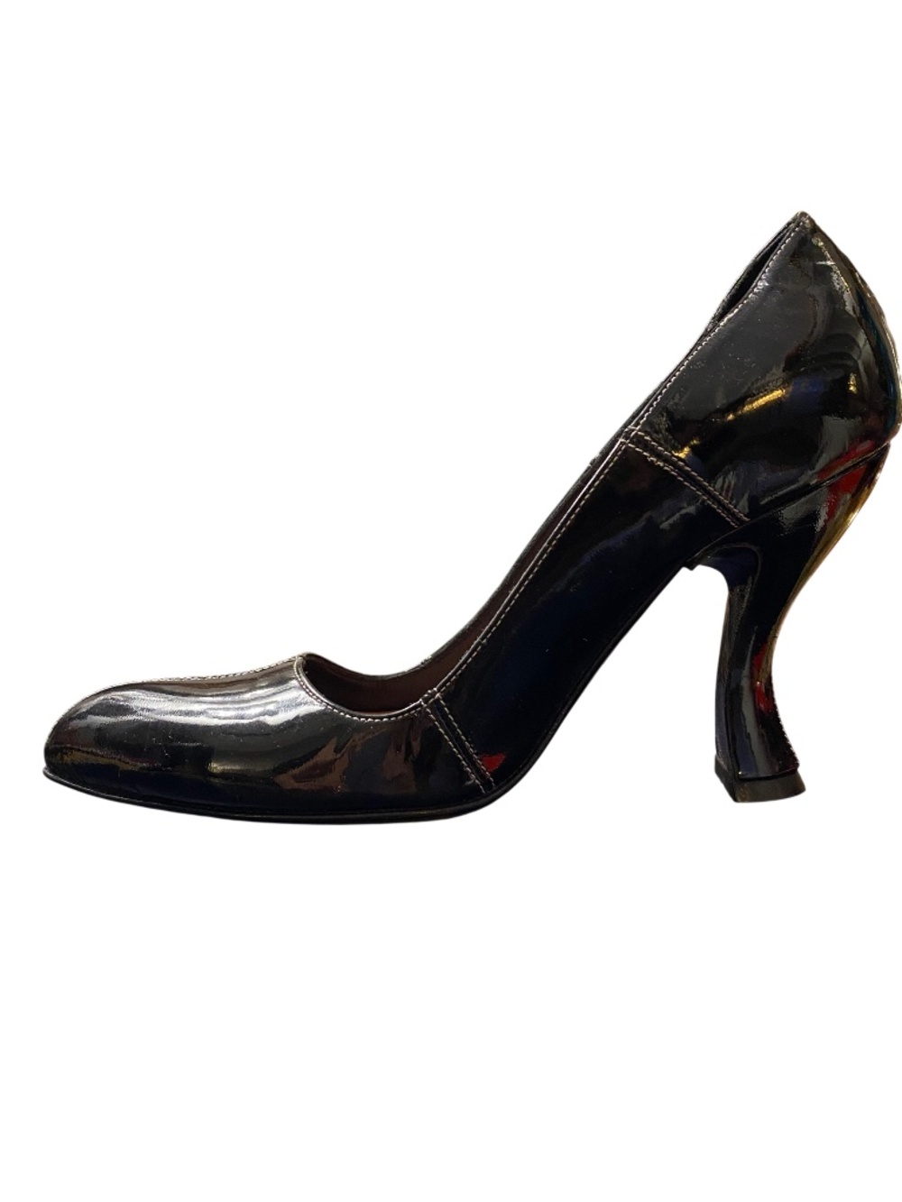 NWT Les Tropéziennes - Massimo Palazzo Black Patent Stiletto Heels IT 37 /  US 7